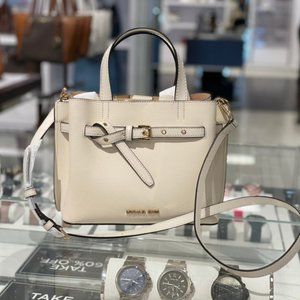 MK Emilia SM Crossbody Bag Light Cream